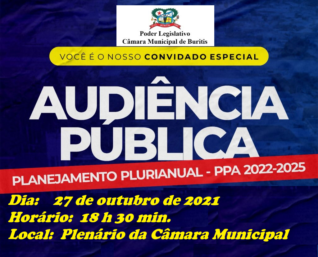 Audiência Pública  Planejamento Plurianual  2022-2025