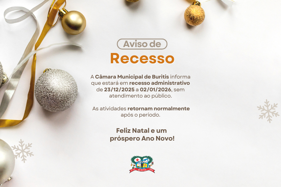 RECESSO ADMINISTRATIVO | CÂMARA DE BURITIS